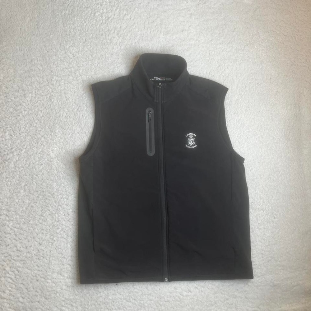 RLX Crestmont innovational men's black full zip vest preppy outdoors L